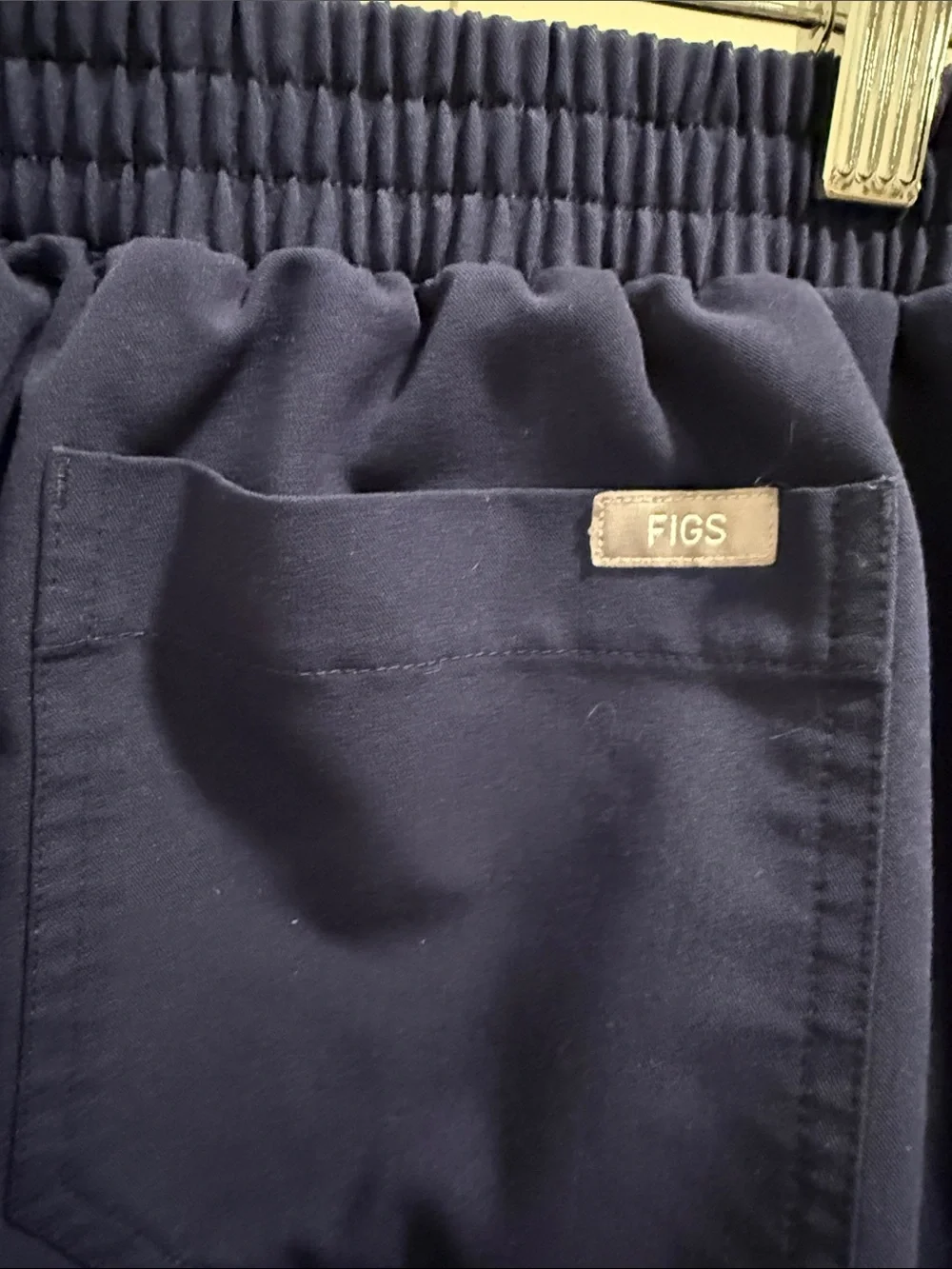 Figs Yola Slim Technical Collection Navy Drawstring Scrub Pants Size Small